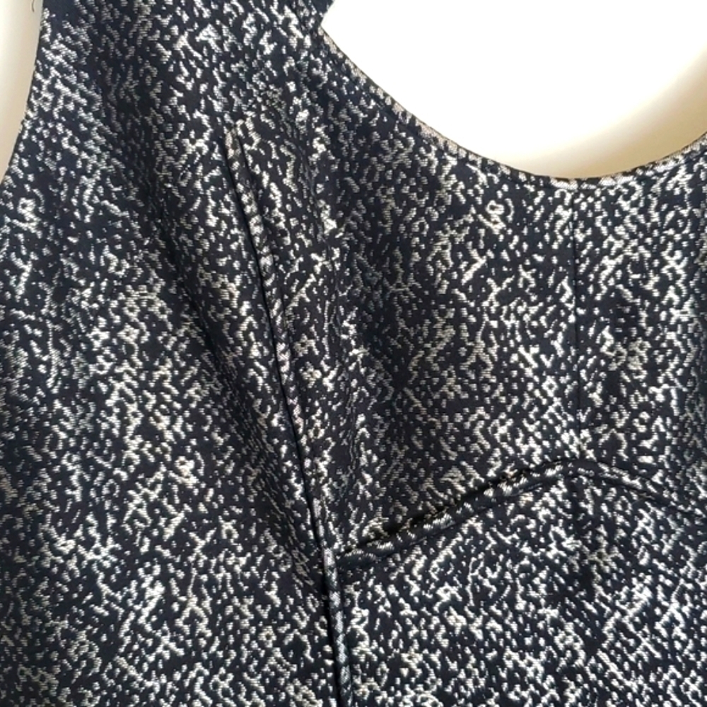Yoana Baraschi Blue,‎ Black and Silver Fit and Flare Party Dress - Picture 3 of 10